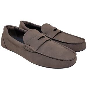 Alfani Men Marco Slip On Moc Toe Penny Loafers Size US 13M Brown Faux Suede